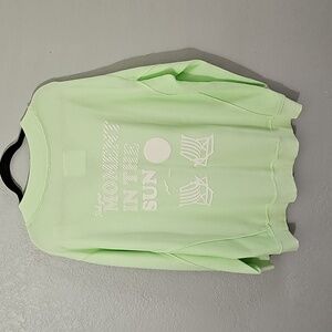 Aerie Find Your Moment In The Sun Sweatshirt Pistachio Womens Small Oversized